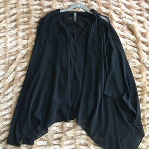 Marla Wynne Black Cold Shoulder Top &Tank XL